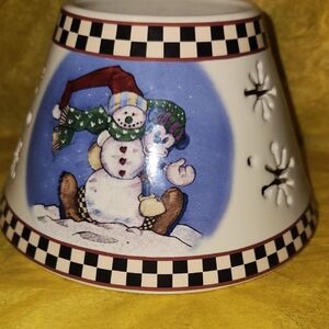 Mickey Mouse, Snowman Yankee Candle Topper.. Like New!